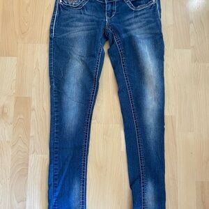 Wallflower Women's Dark Blue Skinny Jeans 1